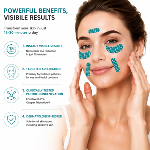Instant <b>Lifting</b> Copper Peptide Face & <b>Eye</b> Patches 32Pcs for Fine Lines Dark Circles Puffy <b>Eyes</b> Non-Invasive Firming <b>Tape</b> - Product Image 5