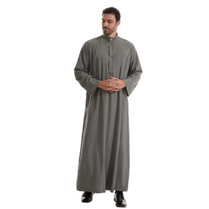 Vente en gros Respirant Grande Taille Hommes Polyester Qatari Arabe Toga Robe du Moyen-Orient pour l'hiver pour le Moyen-Orient - Product Image 5