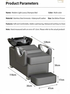 Hair Wash Bed Exclusively For Hair Salons Hair Salon Light Luxury Internet Celebrity Store Simple Semi <b>Reclining</b> Flushing Bed - Product Image 6