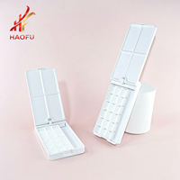 Boîte de rangement en plastique premium à 18 compartiments pour cosmétiques et nail art, avec couvercle à clipser, pour gel de couleur et gel de construction, emballage personnalisé OEM/ODM