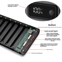 Batterie externe 8 emplacements 18650 au lithium avec affichage numérique, technologie GaN, haute capacité, charge rapide, charge sans fil, ultra-mince