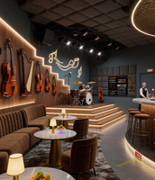 Maßgefertigtes Großes L-förmiges Sofa-Set Hochwertige Hotelmöbel für VIP-Lounge und Musikbar