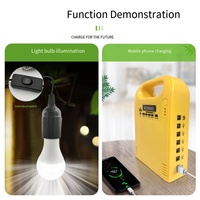 Système d'éclairage LED portable IP65 à énergie solaire 5W 9V 300 Lumens, banque d'alimentation mobile d'urgence domestique, radio MP3/FM