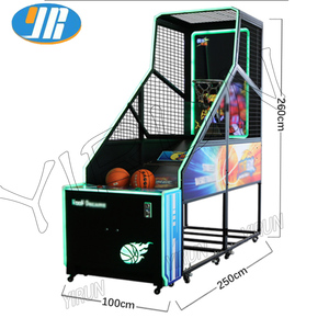 Máquina de Juego de Baloncesto Arcade con Pantalla LCD, Operada con Monedas, Juego de Tiro al Baloncesto y Boxeo para Niños, con Luces LED, para Interiores - Product Image 1