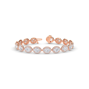Bracelet en or rose avec diamant de culture unisexe, mettant en valeur une brillance éclatante, coupe radiante, design contemporain minimaliste, élégant - Product Image 6