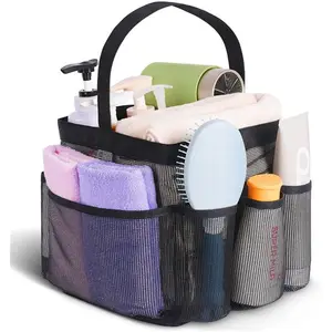 Large Capacity Mesh Shower Caddy Portable Shower Caddy Dorm with 8 Pocket for Travel