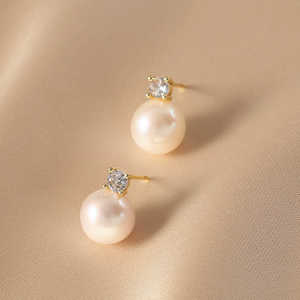 Pendientes de Perlas de Agua Dulce Naturales WENCHI, Diseño Simple y Elegante para Uso Diario - Product Image 4