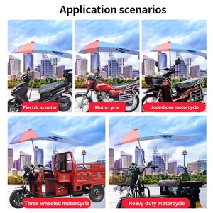 Motorcycle <b>Umbrella</b> for Rain and Sun Protection Windproof Waterproof Easy Install Strong Motorbike <b>Umbrellas</b> - Product Image 6