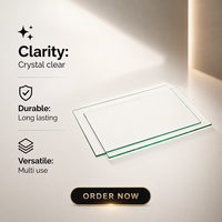 Plaque de verre flotté ultra-mince haute transparence sur mesure pour cadre photo, épaisseurs 1,3 mm, 1,5 mm, 1,8 mm, 2 mm, 3 mm