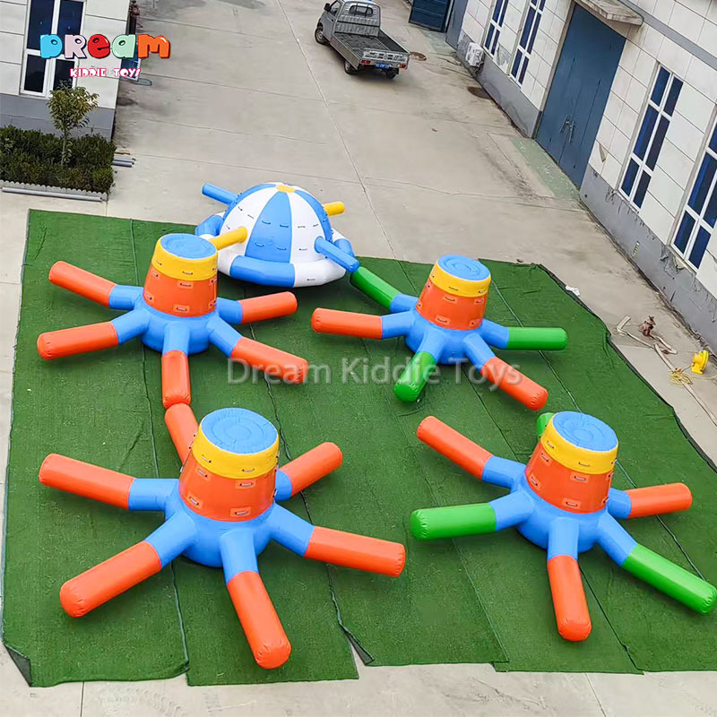Multi color Inflatable Floating Obstacle Games