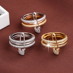 Lettre H Bague Émail Goutte D'huile Zircon Bague Ouverte Index Bague Femme - Product Image 2