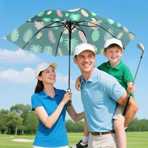 Vibrant Full Print Pattern Pongee 62/68 Inch Large Canopy Double Layer Waterproof Windproof American Style Golf <b>Umbrella</b> - Product Image 3