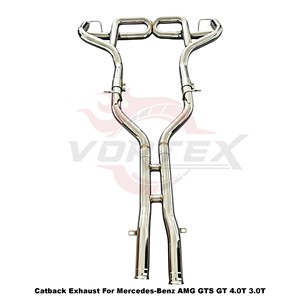 ระบบท่อไอเสียแคทแบ็กสแตนเลสสตีล Vortex Premium สำหรับรถยนต์ Mercedes Benz AMG GT GTS 40T 30T ท่อไฮโฟลว์แทร็ค - Product Image 3