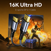 Kabel DP2.1 16K 60Hz 4K 240Hz Kabel Video untuk Laptop PC Monitor TV Proyektor Konektor DP DisplayPort