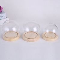 Dôme de présentation en verre transparent avec base en verre et bouchon à vis, compatible avec diffuseur à bâtonnets, impression sérigraphique, D12CM D13CM D15CM D18CM D20CM D30CM, idéal pour cadeau