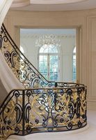 Rampes d'escalier en colimaçon en fer forgé de qualité Intérieur-Extérieur Mains courantes en aluminium pour escaliers et balcons