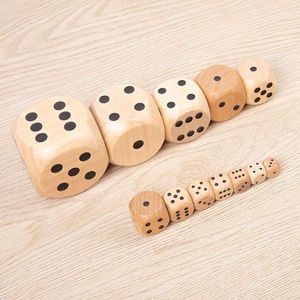 Nhà Máy Bán Buôn Nguyên Liệu Tự Nhiên Bằng Gỗ D6 Xúc Xắc 14Mm Cổ Cán Hội Đồng Quản Trị Trò Chơi Xúc Xắc Với Điểm - Product Image 5