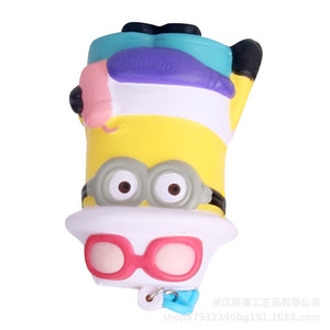 Juguete Antiestrés de PU, Figura de Minion con Sombrero Rosa y Gafas, para Niños de 5 a 7 Años, Unisex - Product Image 3
