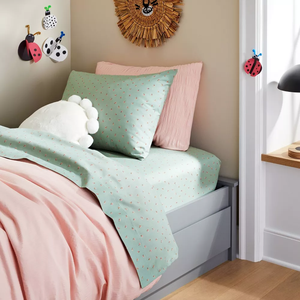 Bán buôn sang trọng Ladybug Tấm đặt bộ đồ giường giá rẻ tấm ga trải giường sợi nhỏ Bộ - Product Image 2