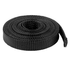 Manchon en caoutchouc de silicone tressé extensible et coloré pour l'isolation électrique résistante à l'abrasion des câbles - Product Image 2
