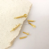 Vente en gros de fermoirs personnalisés en or jaune véritable 18 carats, breloques pour bracelets, colliers, crochets, accessoires de chaîne