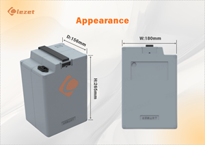 Lezet 48V 25Ah LiFePO4 elektrische fietsbatterij, op maat gemaakte lithium-ion accu voor 2/3-wielige scooter - Product Image 4