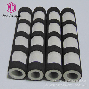 Tube en mousse NBR Mai Da Roller Sponge, cylindre noir et orange, épaisseur de paroi 5 mm, pour amortissement et utilisation comme poignée - Product Image 3