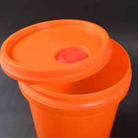 Vente en gros de seaux en plastique blancs ronds de 5 gallons avec couvercle à pompe distributeur pour lessive