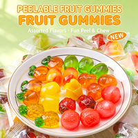 Individueel verpakte 3D fruitvormige gummy snoepjes, transparante zachte gelei snoepjes, gemengde kauwsnoepjes, groothandel