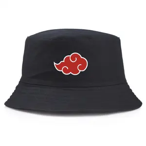 Красное Облако ведро шляпа akatsukied унисекс на открытом воздухе 90S обувь для косплея; Аниме пелериной на каждый день в рыбацком стиле шляпы солнцезащитный крем пляжные шляпы Панамы