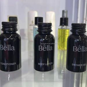 Khối lượng tùy chỉnh thân thiện với môi trường rỗng tiện nghi khách sạn chai dầu gội đầu với biểu tượng tùy chỉnh và mũ - Product Image 1