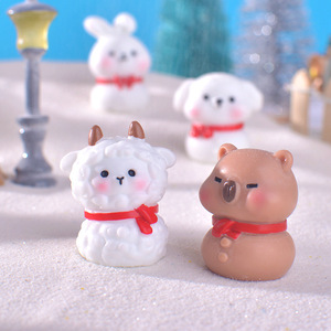 Micro paisaje ecológico Santa Claus artesanías <span class=keywords><strong>de</strong></span> resina nuevo adorno <span class=keywords><strong>de</strong></span> nieve <span class=keywords><strong>de</strong></span> Navidad Animal y modelo decoración del hogar para regalos - Product Image 3