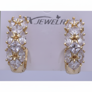Pendientes de aro ajustables de alta calidad chapados en oro de estilo Vintage, joyería de moda única para mujer, pendientes de aro ajustables para ropa de fiesta - Product Image 1