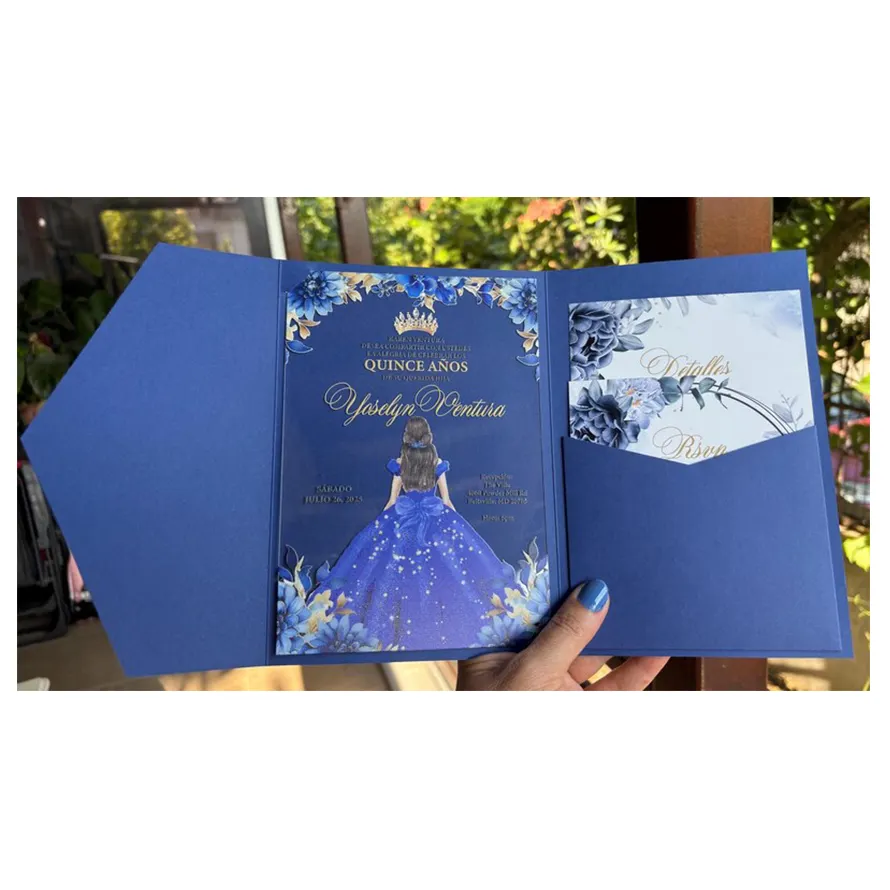 Elegant Royal Blue 15 Invitations for Your Special Day, image size:890x890