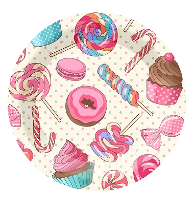 plato de papel de 7 pulgadas