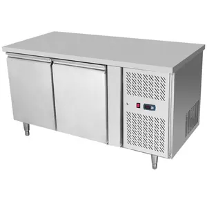 Komersial Dapur Katering Kipas Pendingin Stainless Steel Salad Bar Counter Chiller