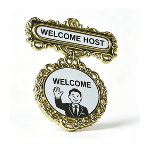 Placas de Identificación Personalizadas para Empleados, Estilo Retro, Metálicas, Doradas, con Diseño Hueco, Tipo Colgante, para Graduación y Aniversario - Product Image 3