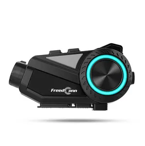 FreedConnR3モーターサイクルワイヤレスヘッドセットBluetooth5.02kカメラレコーダー
