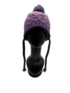 Garantie de qualité Bonnet tricoté POM POM Méthode d'impression d'étiquettes tissées Bonnet Smile - Product Image 4