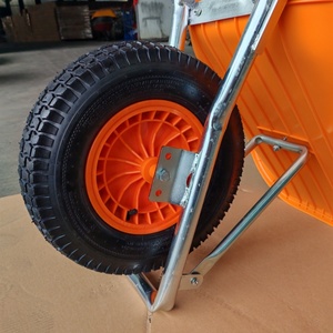 Plastic Bakje Emmer 90l Zware Pneumatische Pu Schuimrubber Kruiwagen Tuinbouw Gereedschap Carretilla Kruiwagen - Product Image 4