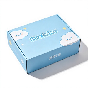 Cajas de Envío Azules Claras Personalizadas para Ropa de Verano Infantil - Marca Pure <span class=keywords><strong>Befree</strong></span>, Material Ecológico, Diseño Gratuito - Product Image 4