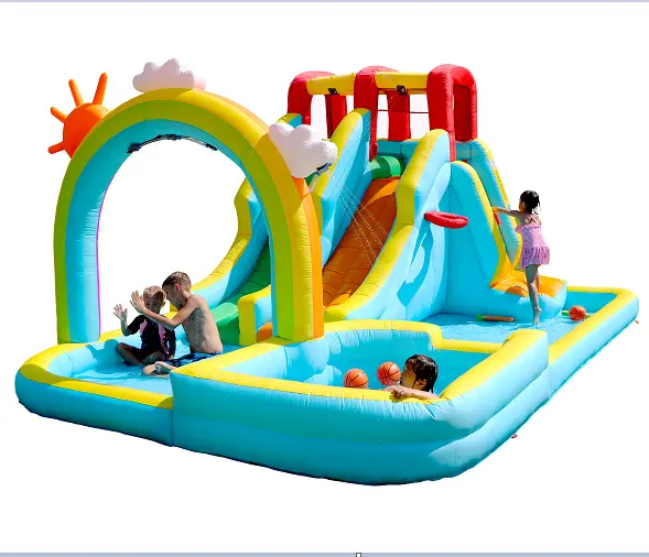 Inflatable Slide Bouncer Inflatable Pool Inflatable Water Park With Blower