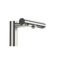 Robinet à capteur 3 en 1 pour laver le savon et le sec, robinet automatique en acier inoxydable 304 nickel brossé avec climatisation
