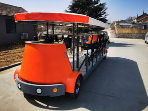 Carrito de Venta de Cerveza Móvil Tipo Bicicleta Tándem Marrón, Ideal para Turismo, Fiestas y Ciclismo - Product Image 2