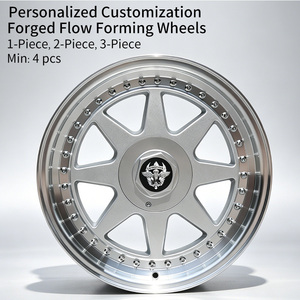 Jantes en alliage FLowtone Entry Level Tuning Cast Rim 17 pouces, abordables, à déport profond, peintes argent, centrées sur le moyeu, pour <span class=keywords><strong>voiture</strong></span> d'entrée de gamme - Product Image 2