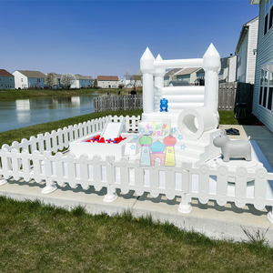 Equipo de Juegos Infantil para Exteriores, Piscina de Pelotas Portátil con Tobogán, Valla de Juego Interior Suave, Plástico para Niños Pequeños - Product Image 1