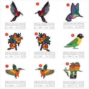 Patch brodé exquis à thermocoller, motifs d'oiseaux de formes variées - Product Image 3