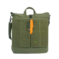 Sac à dos bandoulière personnalisable de style rétro pour pilote, avec doublure en polyester et fermeture éclair étanche