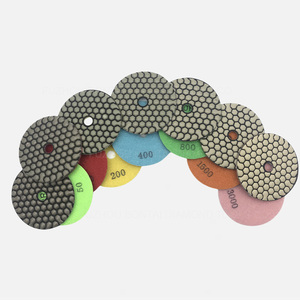 Tampons de polissage de béton de 4 pouces pour granit, quartz, marbre, <span class=keywords><strong>pierre</strong></span> 100mm, outil de polissage à sec en <span class=keywords><strong>diamant</strong></span> - Product Image 3