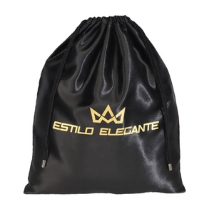 High Grade <b>Satin</b> <b>Shoe</b> Handbag Underwear Dust Drawstring Pouch Custom logo Printed <b>Satin</b> Drawstring Packing Bag - Product Image 1